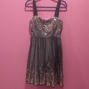 Grey Sequin Dress